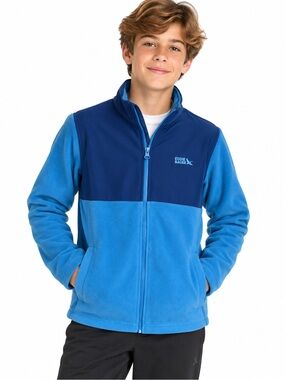 Eddie Bauer Kids Blue Fleece Full Zip Jacket Size L 14/16 NWT